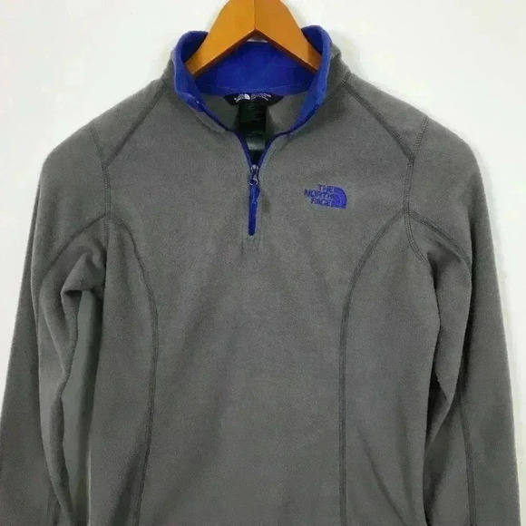 The North Face Sweaters - The North Face Gray Purple SP 1/4 Zip Pullover